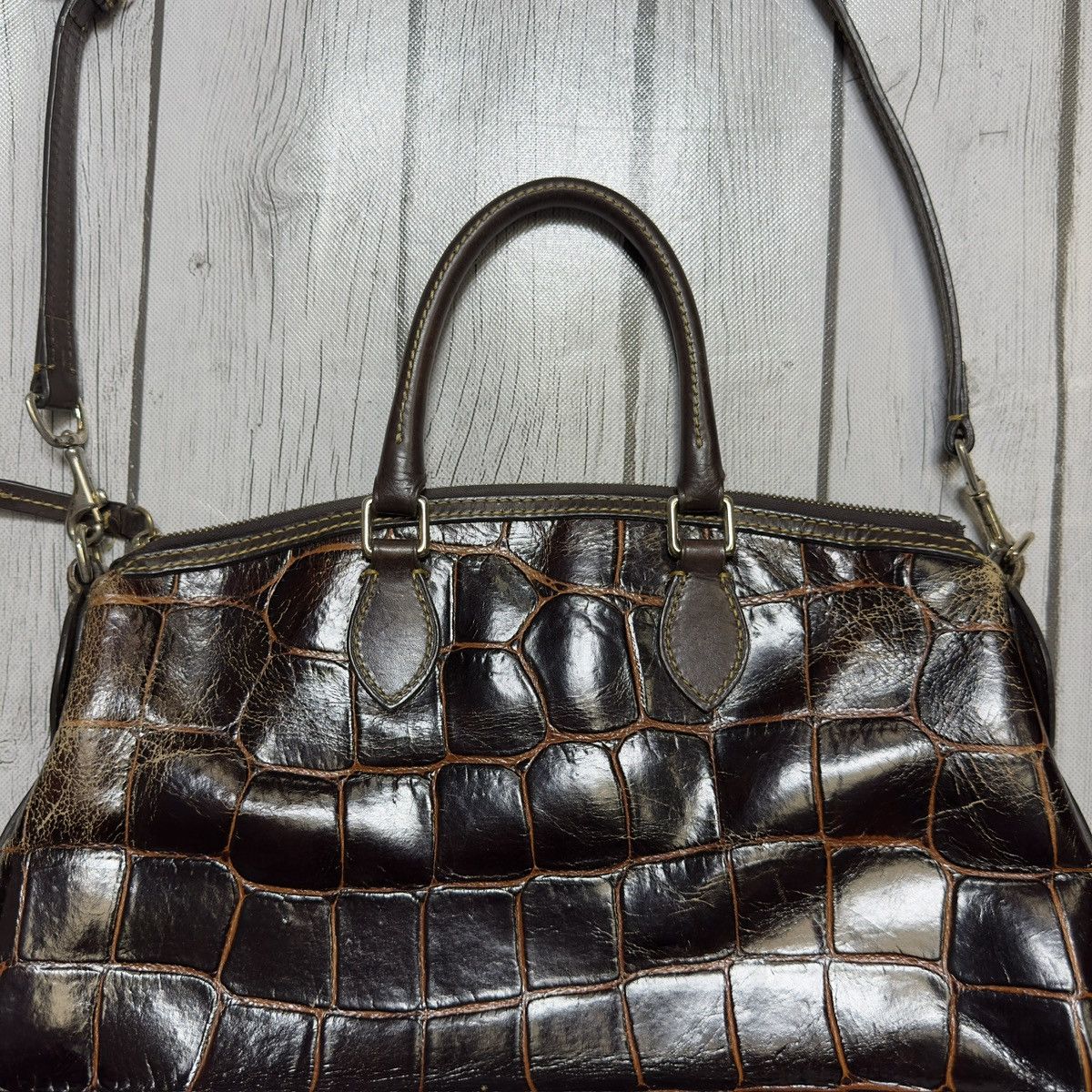 Dooney & Bourke × Vintage Vintage Dooney & Bourke crocodile bag Size ONE SIZE - 5 Thumbnail