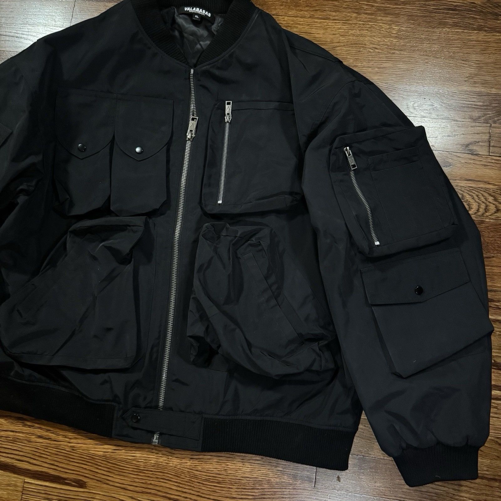 Valabasas Men’s Valabasas Black Cargo Pocket Bomber Jacket Size XL Size US XL / EU 56 / 4 - 3 Thumbnail