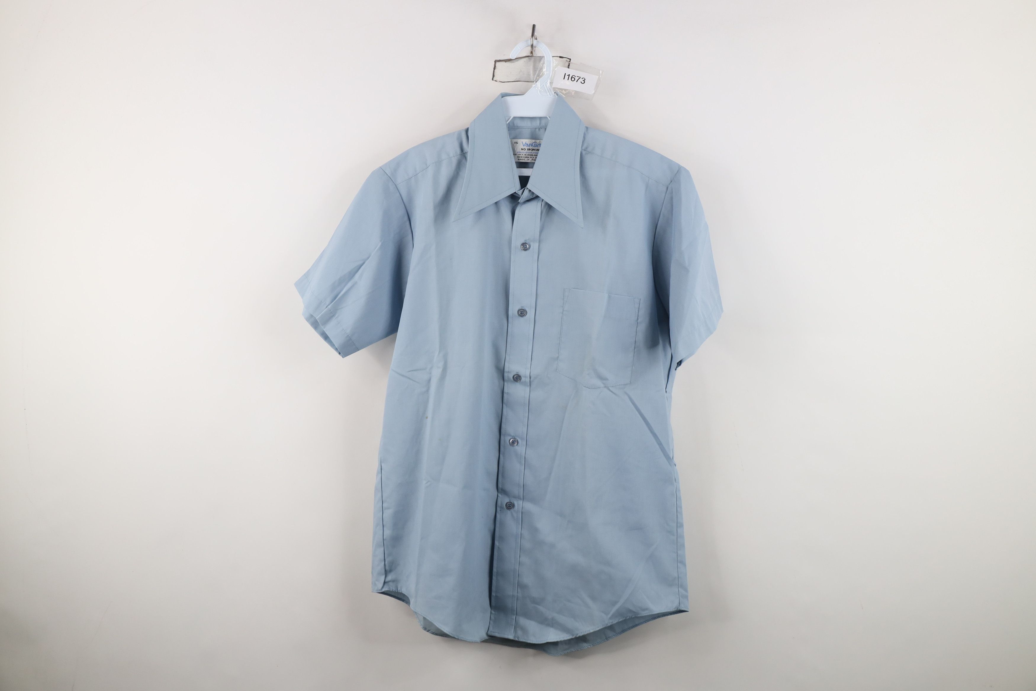 Vintage Vintage 70s Streetwear Collar Short Sleeve Button Shirt Size US M / EU 48-50 / 2 - 1 Thumbnail