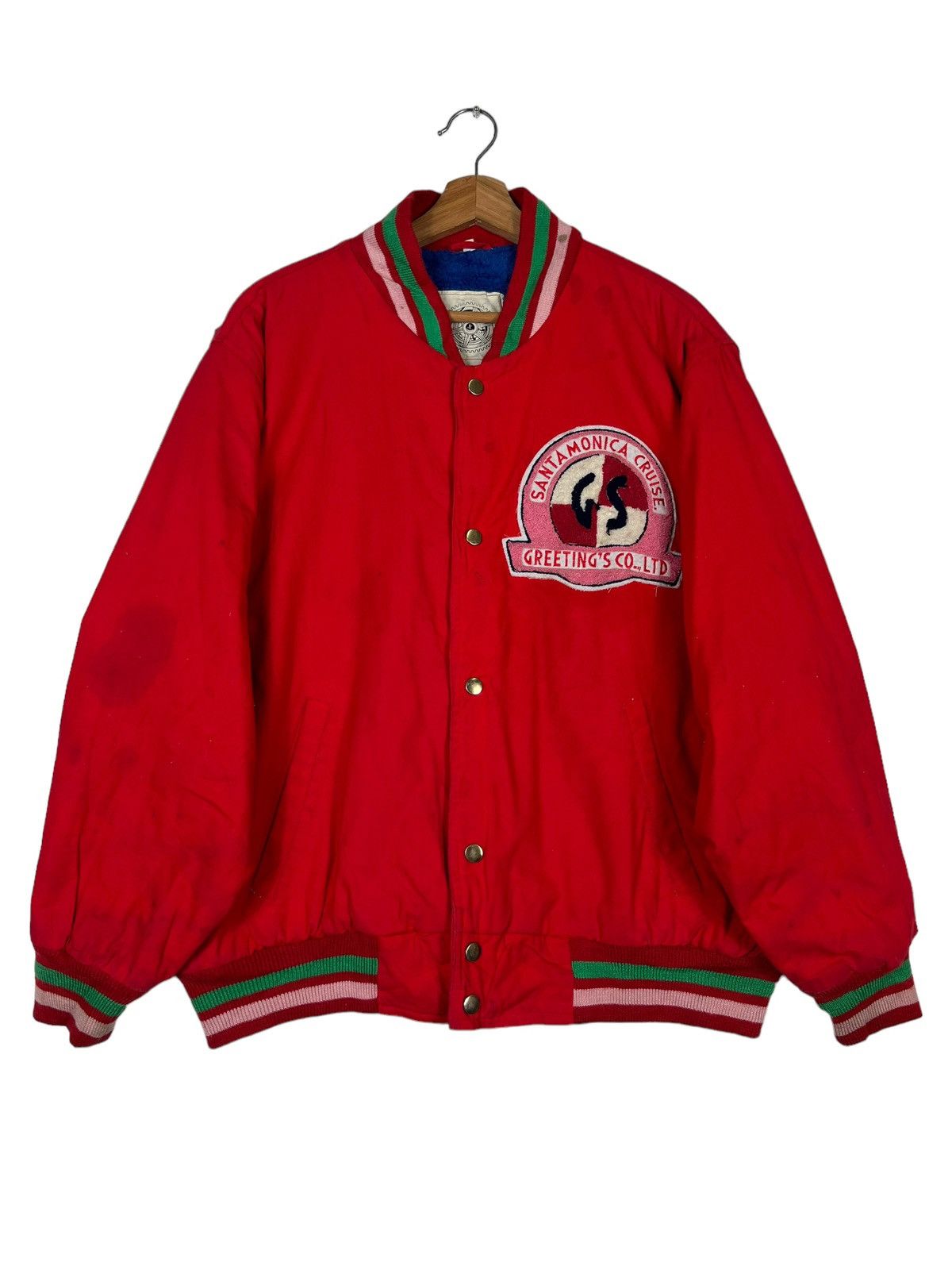 Japanese Brand 🔥 VINTAGE GREETING SANTAMONICA CRUISE BOMBER JACKET Size US M / EU 48-50 / 2 - 1 Thumbnail