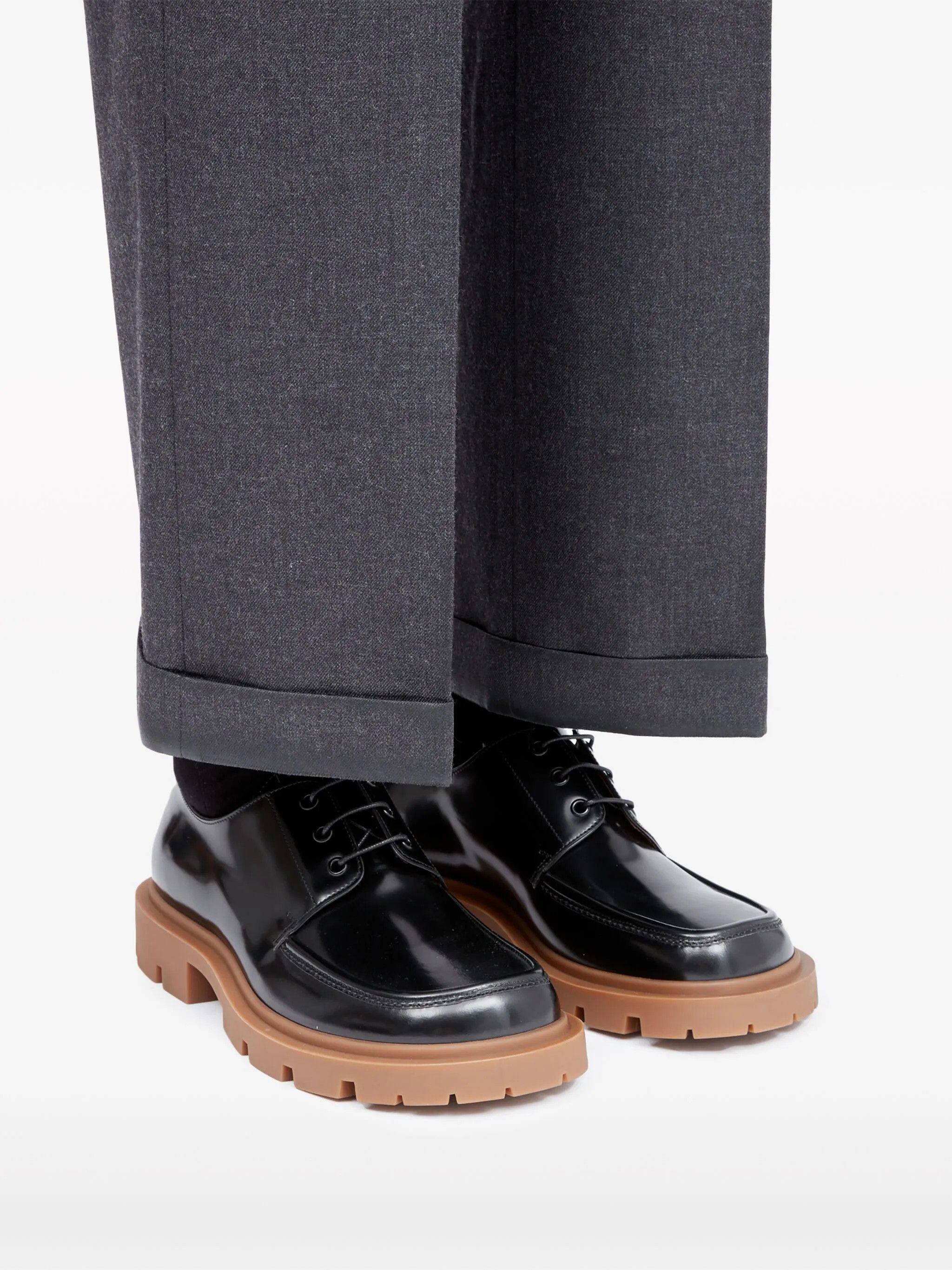 Maison Margiela o1w1db10925 Ivy Derby Shoes in Black/Honey Size US 10 / EU 43 - 6 Thumbnail