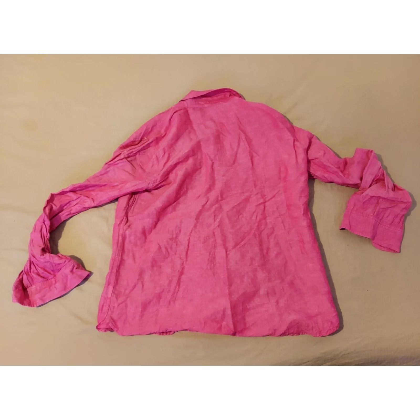 Talbots Talbots Shirt Linen Purple Long Sleeve Blouse M Medium Womens Size M / US 6-8 / IT 42-44 - 6 Thumbnail