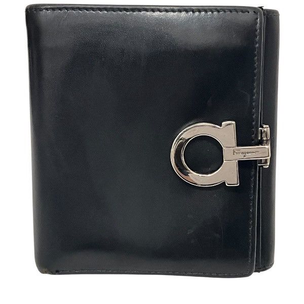 Salvatore Ferragamo Salvatore Ferragamo Salvatore Ferragamo Gancini Leather Wallet Leather Short Wallet AQ-220104 DUTY FREE for USA Size ONE SIZE - 1 Thumbnail