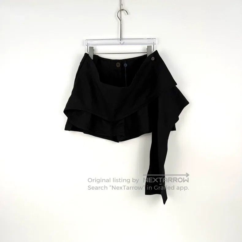 Louis Vuitton Louis Vuitton Black linen irregular skirt Size 37" - 3 Thumbnail