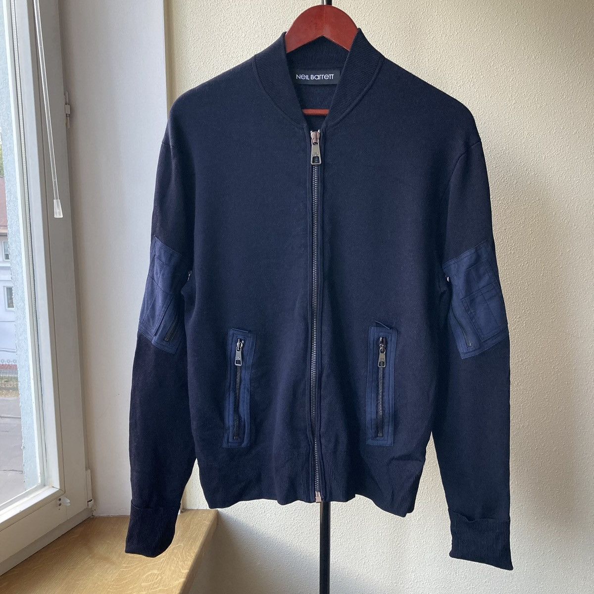 Neil Barrett Neil Barrett Bomber Zip Jacket Wool Size US L / EU 52-54 / 3 - 1 Thumbnail