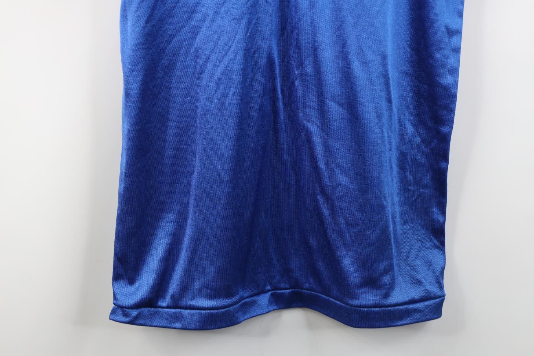 Vintage Vintage 80s 90s Silky Striped Ringer Henley T-Shirt Blue USA Size US L / EU 52-54 / 3 - 14 Thumbnail
