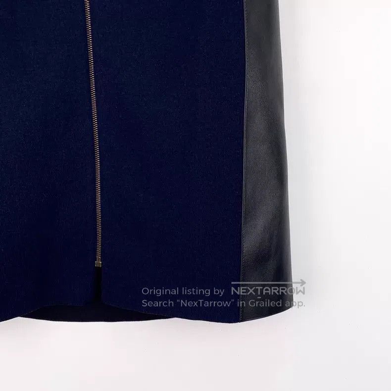 Louis Vuitton Louis Vuitton size s 23 navy blue logo wool zippered skirt Size 24" / US 00 / IT 34 - 4 Thumbnail