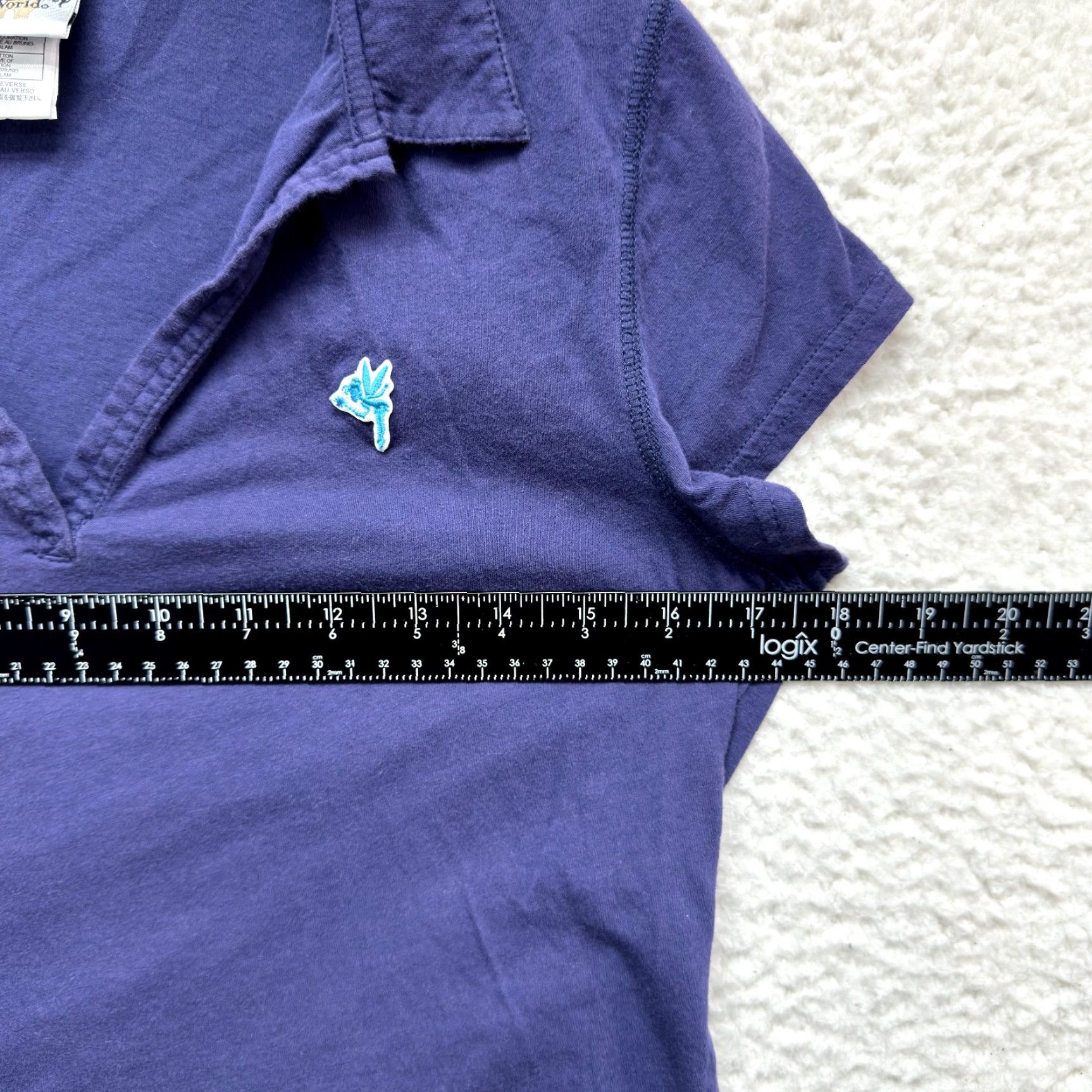 Disney VINTAGE Disney Tinker Bell Polo Shirt Womens L Blue Shirt 2000s Y2K Walt Disney World Preppy Size L / US 10 / IT 46 - 6 Thumbnail