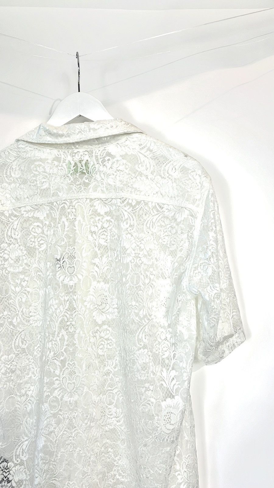 Aries Aries PF/23 White Lace Hawaiian Shirt Size US M / EU 48-50 / 2 - 7 Thumbnail