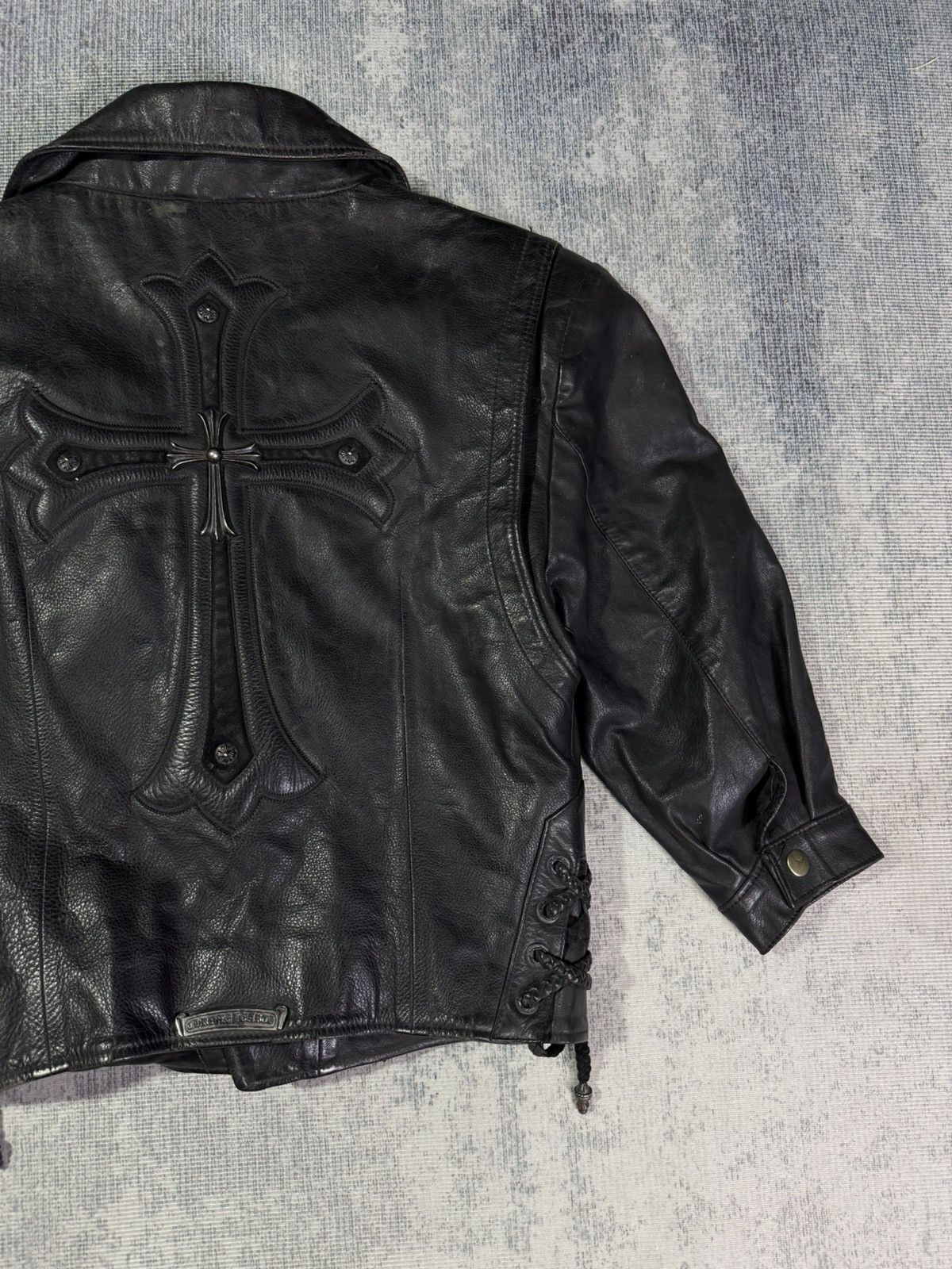 Chrome Hearts Chrome Hearts - Big Cross Belted Leather Biker Jacket Size US S / EU 44-46 / 1 - 16 Thumbnail