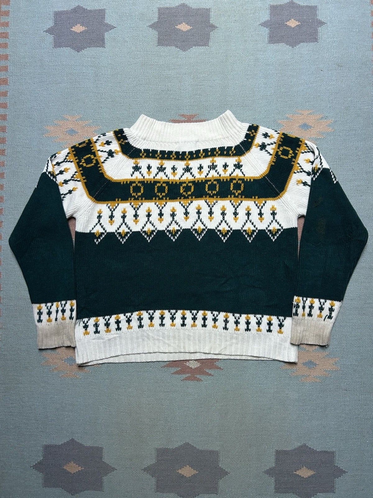 Vintage 70s acrylic knit sweater JCPenney Nordic Icelandic soft M Size US M / EU 48-50 / 2 - 6 Thumbnail