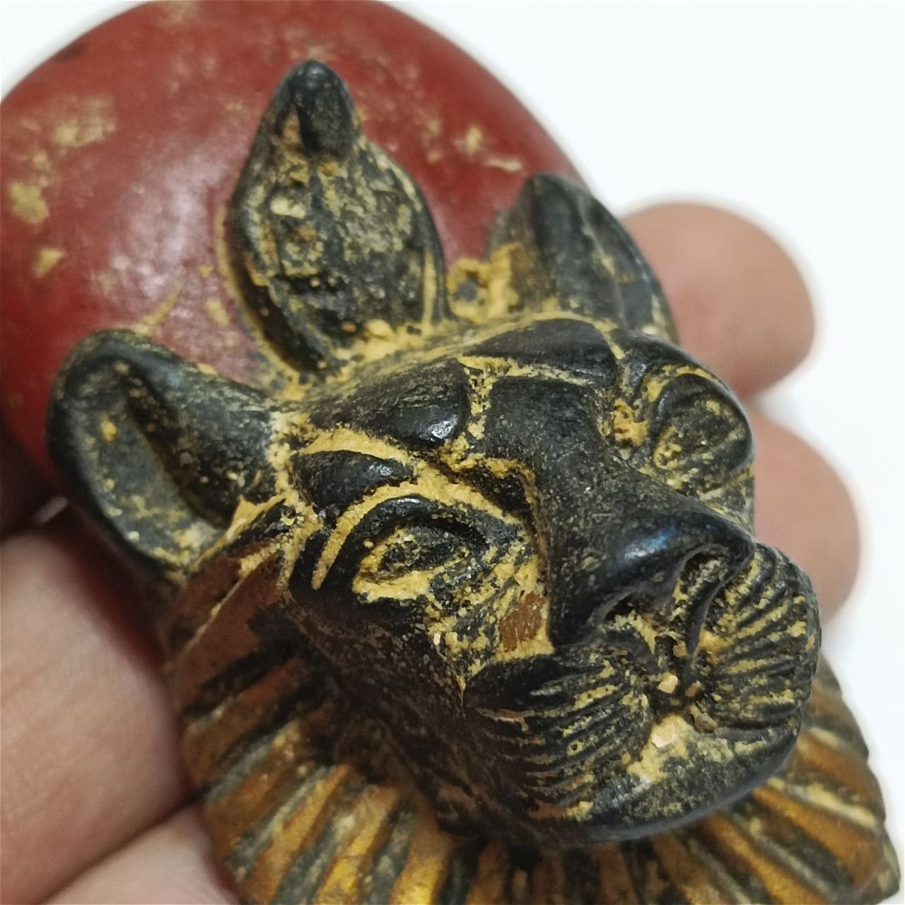 Other Ancient Egyptian Bastet head pendant, cat dess carving Size ONE SIZE - 3 Thumbnail
