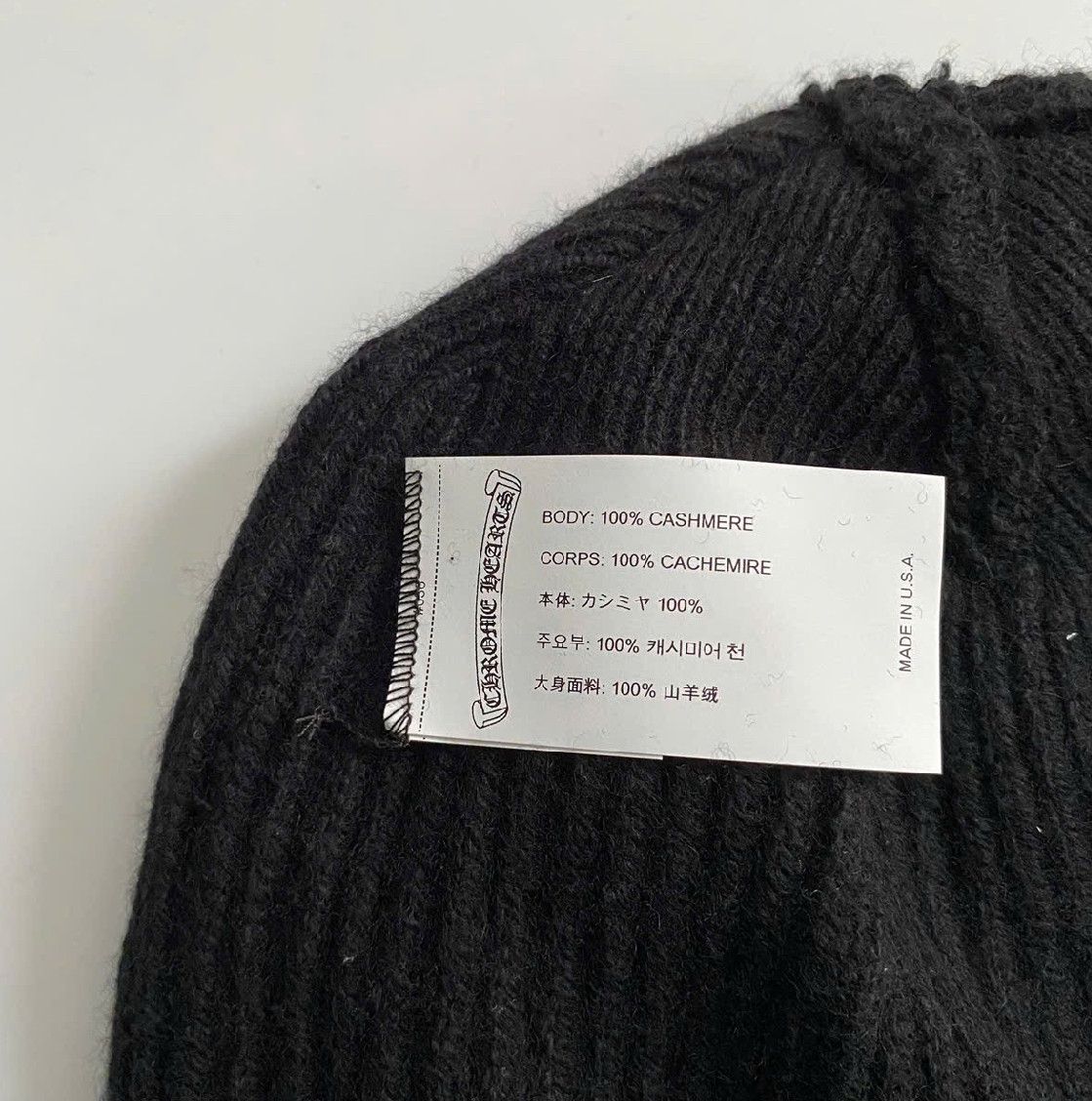 Chrome Hearts Chrome Hearts BIG DADDY cashmere beanie black Size ONE SIZE - 4 Thumbnail