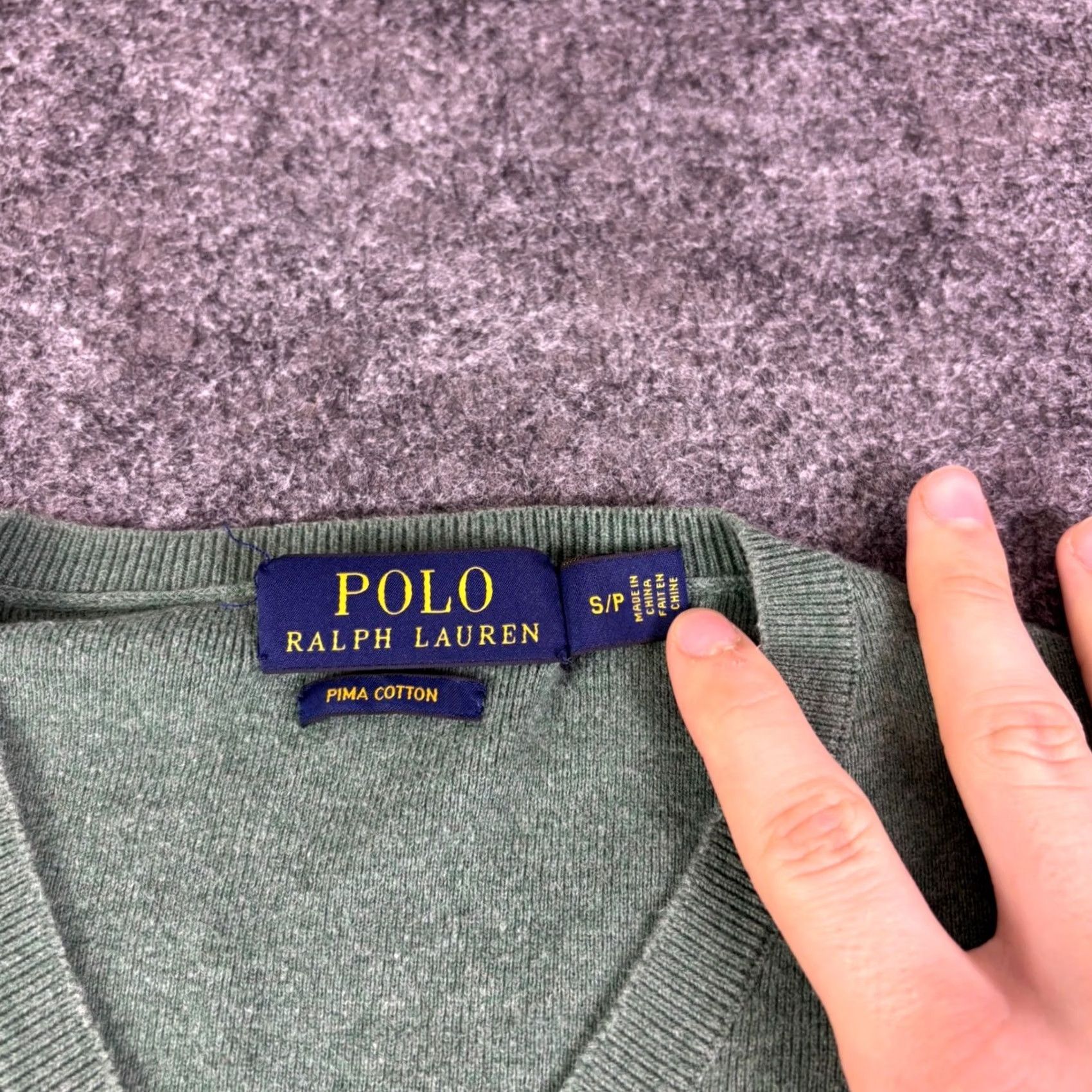 Polo Ralph Lauren Polo Ralph Lauren Mens V-Neck Sweater Sage Green Heather Small Polo Ralph Lauren Mens Pima Cotton V-Neck Sweater Sage Green Heather Small Size US S / EU 44-46 / 1 - 3 Thumbnail