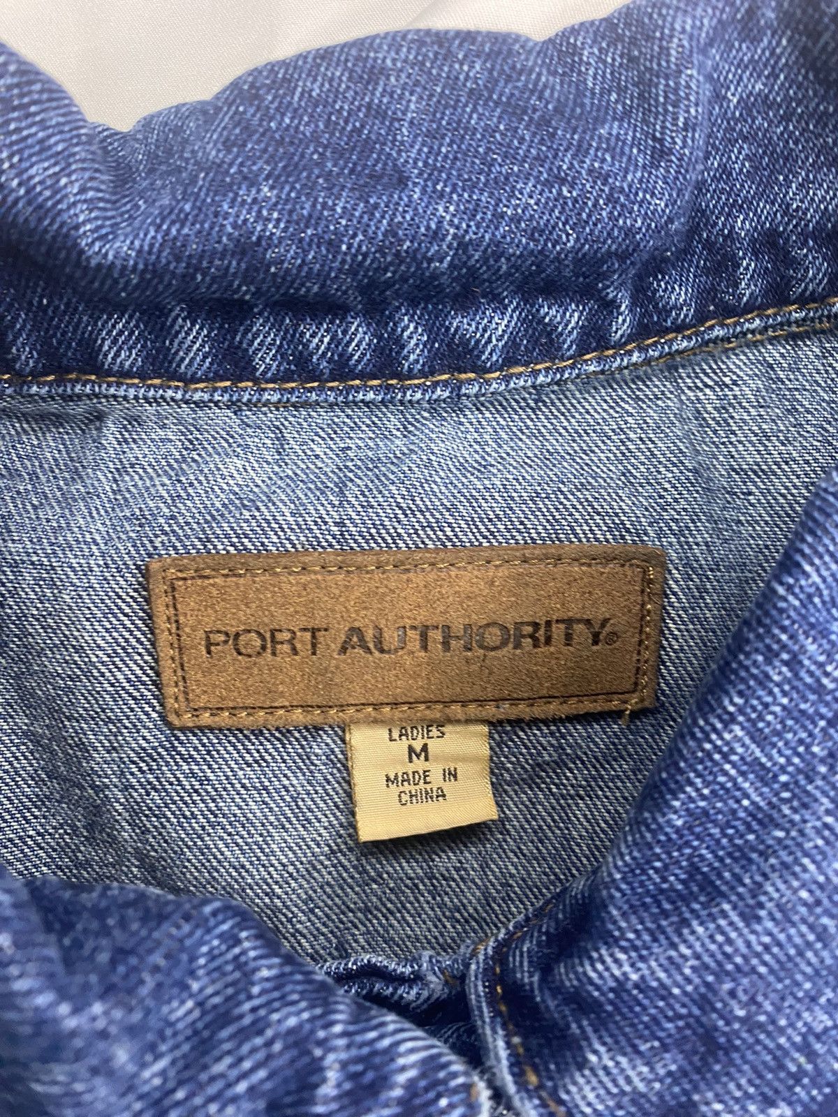 Port Authority × Vintage Vintage Y2K 00’s Crazy Streetwear Denim Jacket S Size US S / EU 44-46 / 1 - 4 Thumbnail