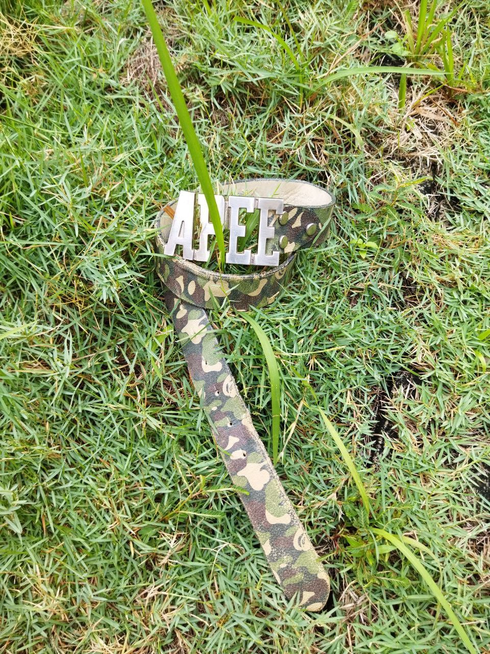 Bape APEE Camo Leather Belt Size ONE SIZE - 2 Thumbnail