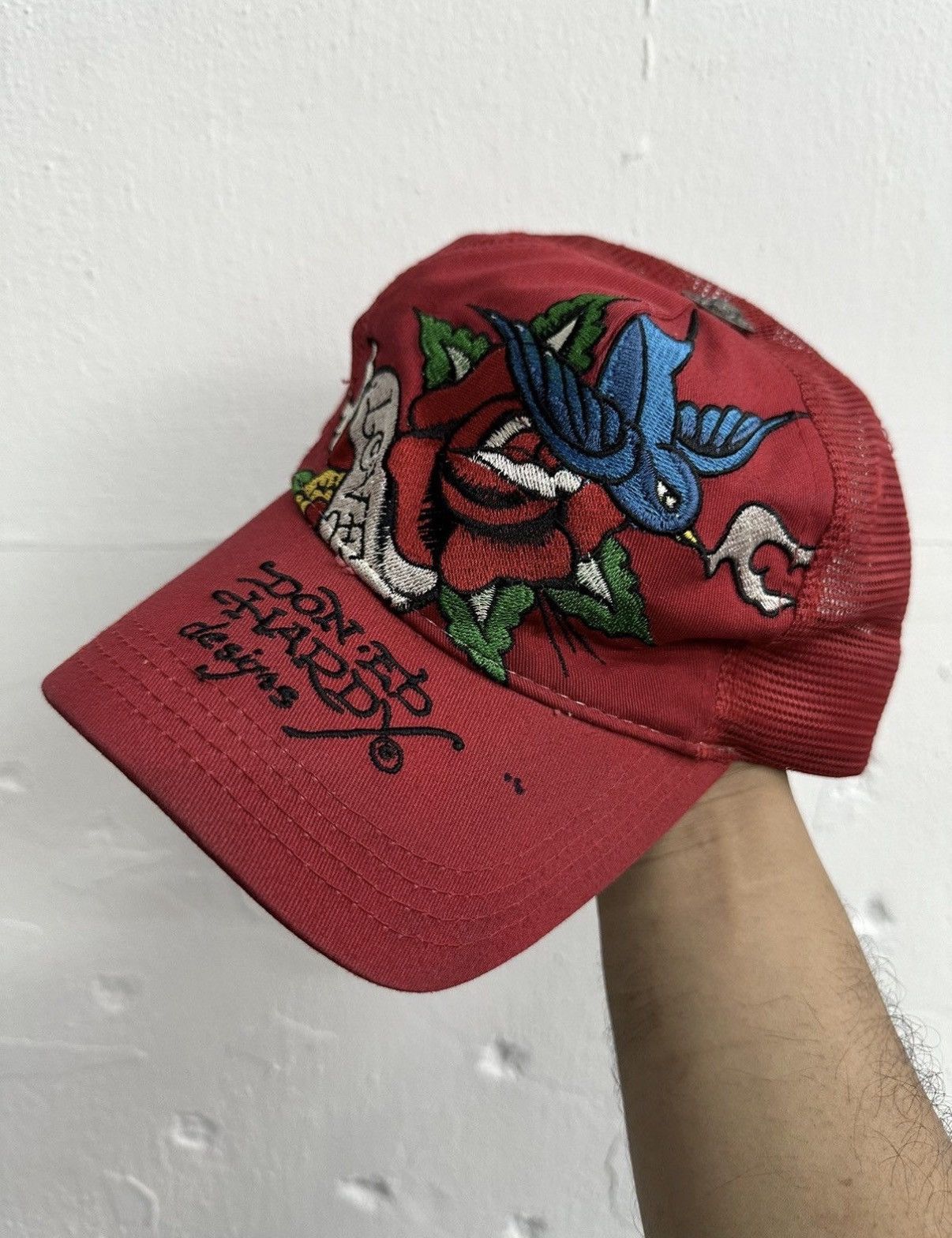 Ed Hardy VTG Ed Hardy Embroid Trucker Hat Size ONE SIZE - 1 Thumbnail