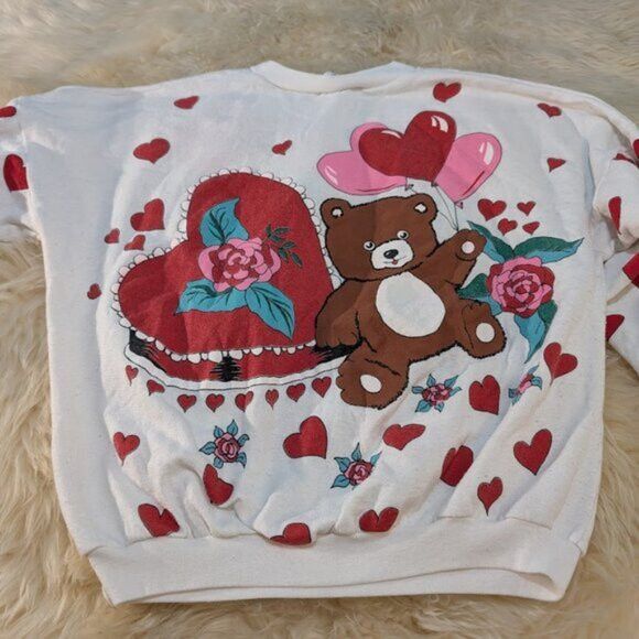 Vintage Vintage Sweet Hearts Teddy Bear Crewneck Sweater Size Medium Size M / US 6-8 / IT 42-44 - 8 Thumbnail