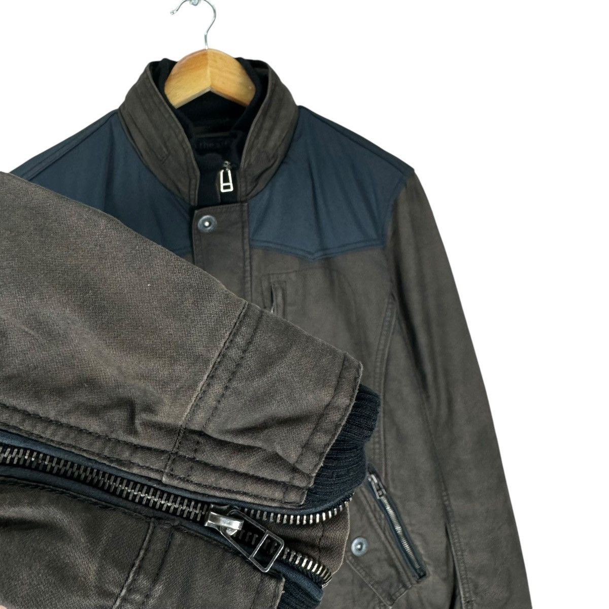 If Six Was Nine × In The Attic × Le Grande Bleu (L.G.B.) ⚡️IN THE ATTIC HOODIE BIKERS JACKET Size L / US 10 / IT 46 - 6 Thumbnail