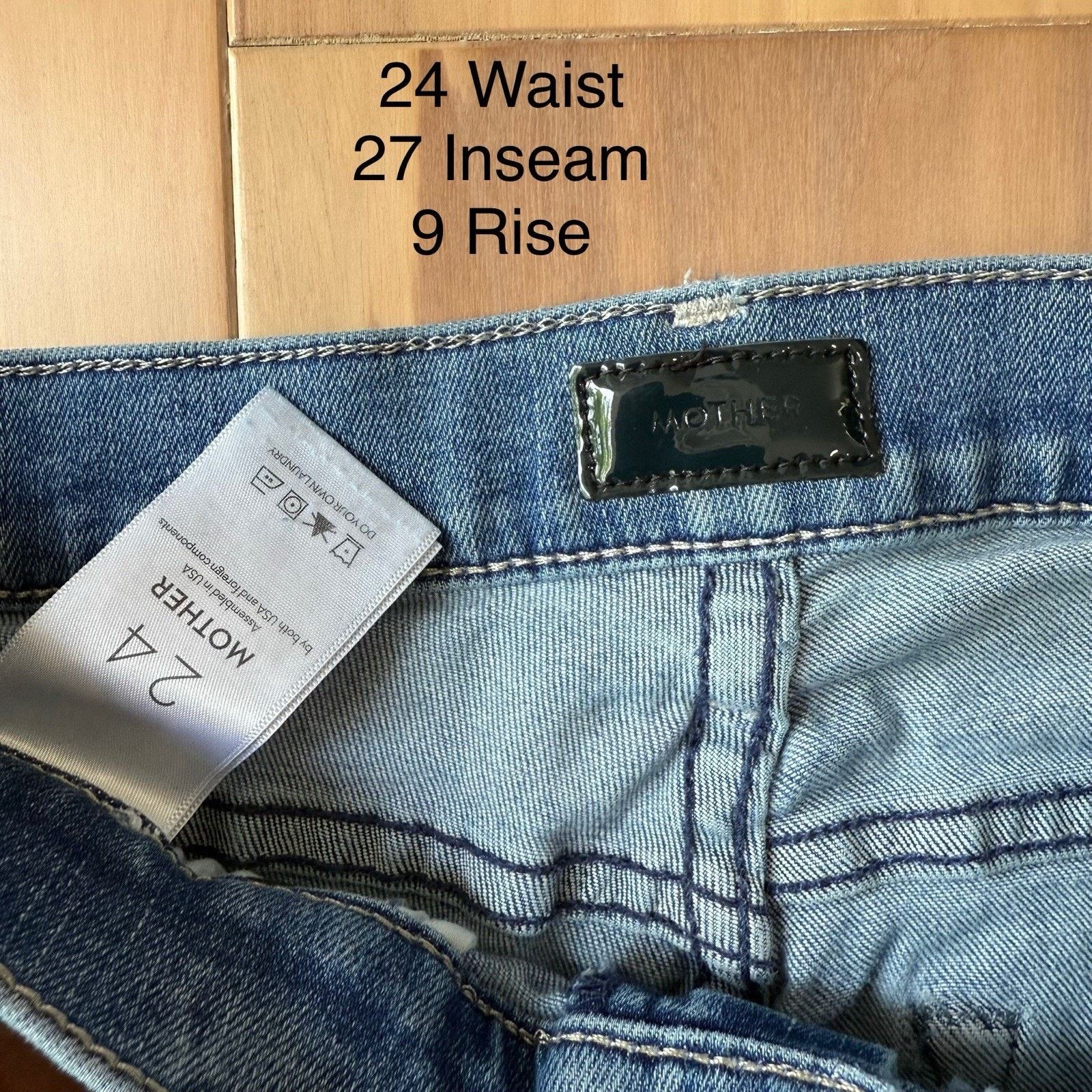 MOTHER Mother Mid Rise Dazzler Jeans W 24 Blue Ankle Fray Glam Size 24" / US 00 / IT 34 - 5 Thumbnail