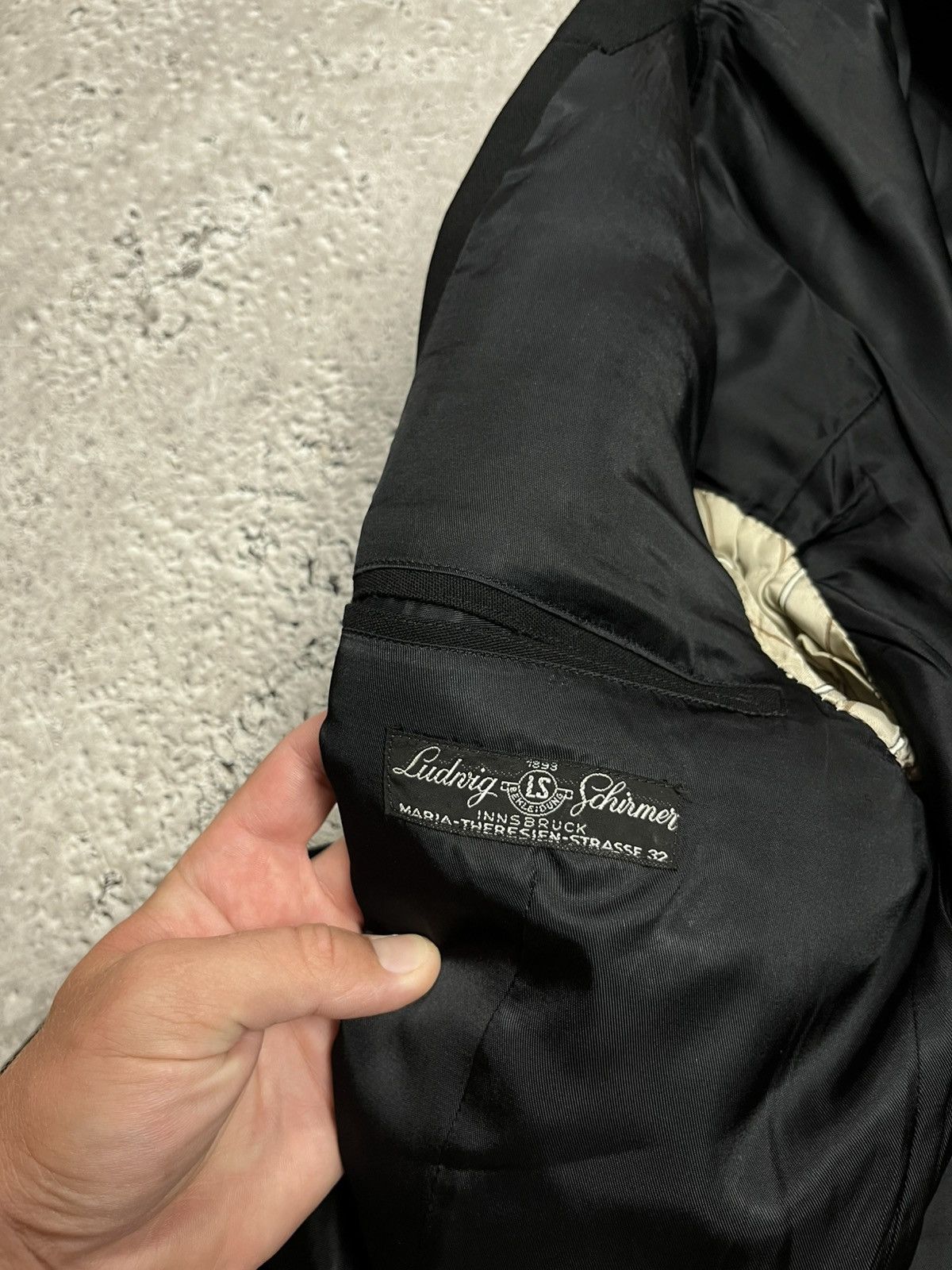 Other Ludwig & Schirmer Heavy Vintage Black Wool Blazer Austria Size 42R - 10 Thumbnail
