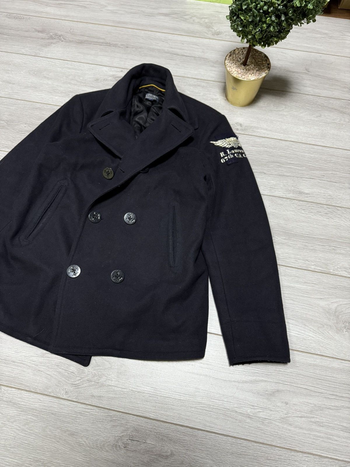 Polo Ralph Lauren POLO wool double breasted pea coat buttons jacket anchor Size US L / EU 52-54 / 3 - 2 Thumbnail