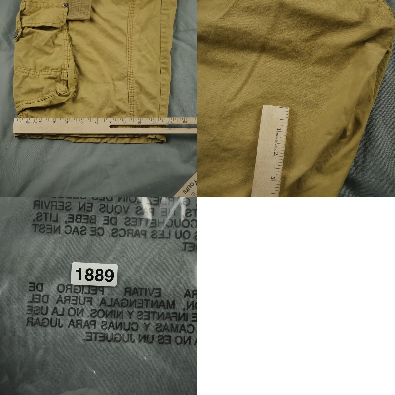 Rocawear VINTAGE Rocawear Cargo Shorts Mens 34 Khaki Belted Multi-Pocket Utility Hip Hop Streetwear Shorts Mens 34 Beige Cargo Pocket Belted Pockets Size US 34 / EU 50 - 9 Thumbnail