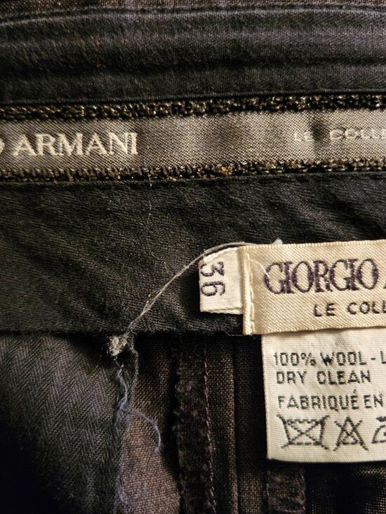 Giorgio Armani Giorgio Armani men's 100%wool dress pants size: 36/29 Size 36R - 6 Thumbnail