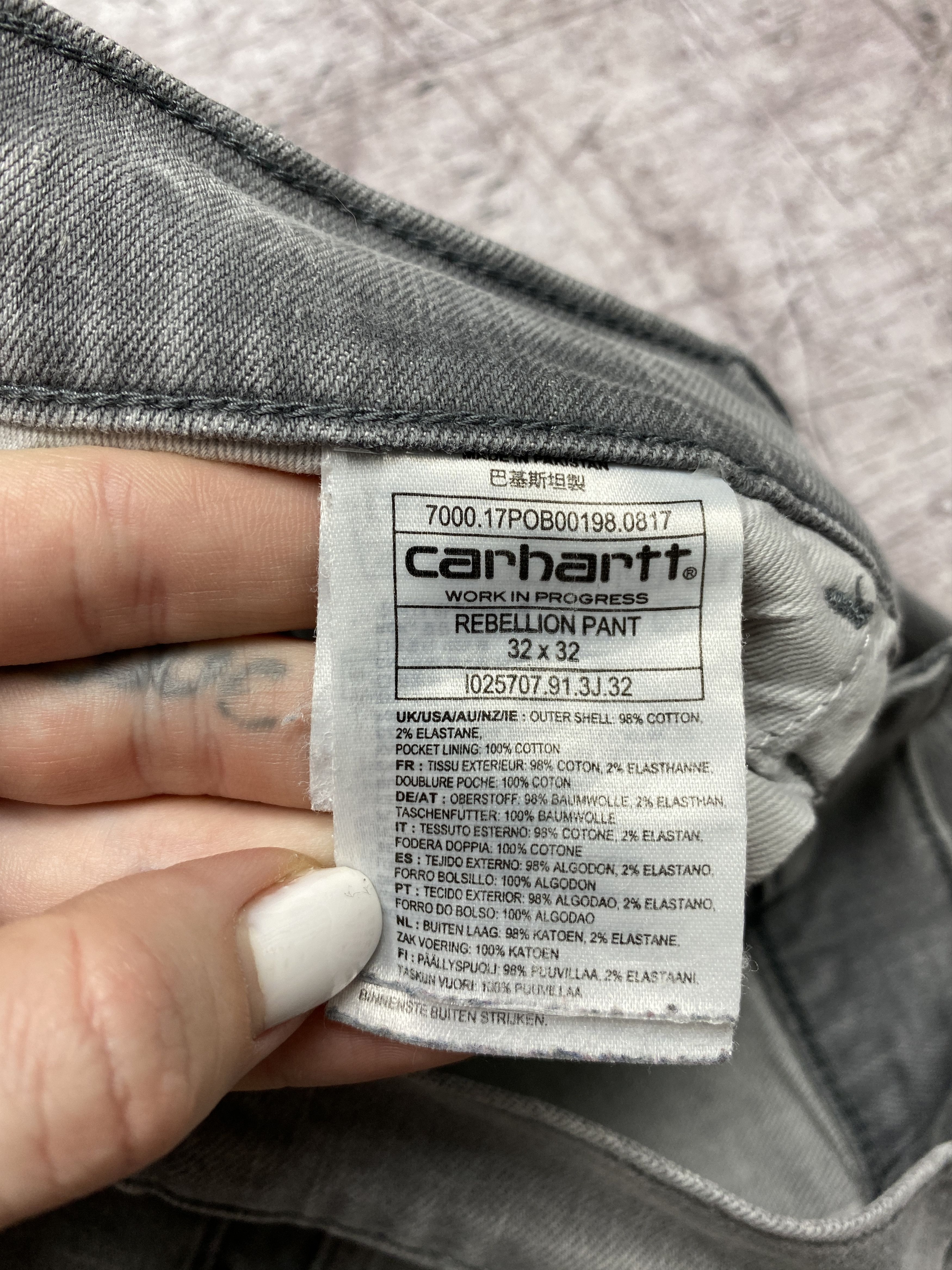 Carhartt Wip × Vintage Carhartt WIP Vintage Mens Rebellion Denim Pants Jeans Size US 32 / EU 48 - 11 Thumbnail