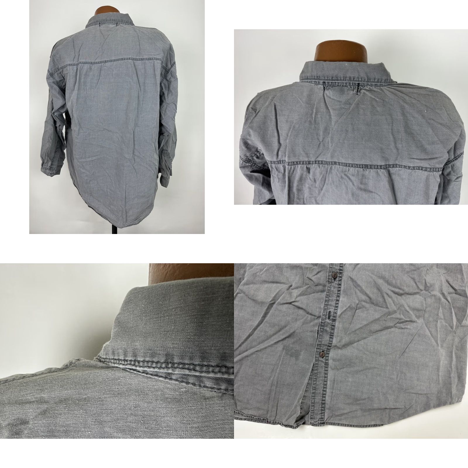 Vintage VINTAGE Todays News Shirt Men L Gray Garment Dyed Cotton Button-Up 80s 90s Casual, Grunge, Hipster Mens Size US L / EU 52-54 / 3 - 8 Thumbnail