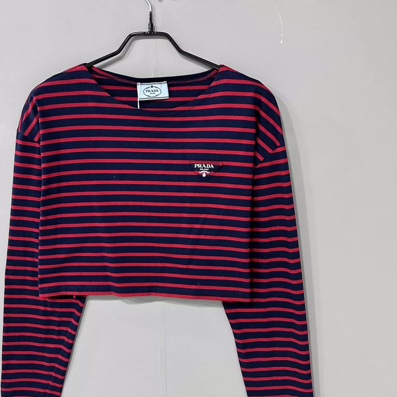 Prada Prada Triangle striped long sleeves 2502-Nextarrow Size US XS / EU 42 / 0 - 1 Thumbnail