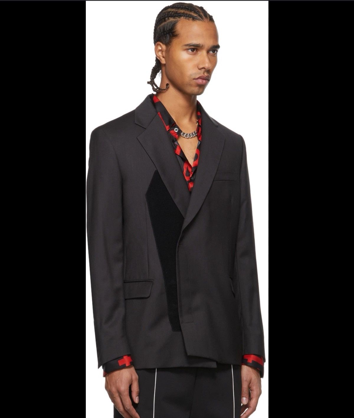424 424 BLAZER all-black velcro Suit Size 38R - 10 Thumbnail