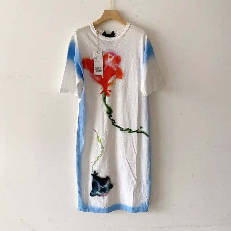 Marni Marni Colorful Graphic Cotton Dress for Women 0089 Size M / US 6-8 / IT 42-44 - 1 Thumbnail
