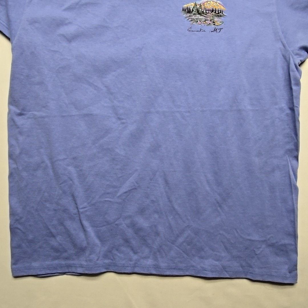 Vintage Vintage Eureka Montana Shirt Women's XL Blue Graphic Tee 90s Size XL / US 12-14 / IT 48-50 - 3 Thumbnail