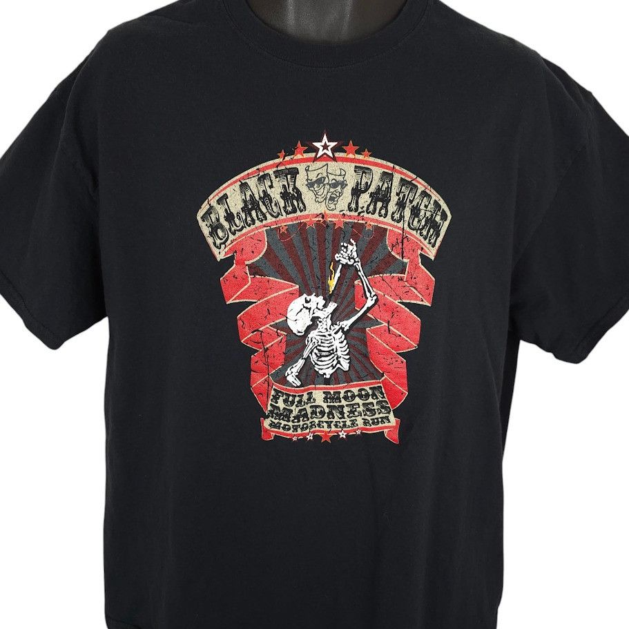 Gildan Black Patch T Shirt Mens Size XL Full Moon Madness Rally Size US XL / EU 56 / 4 - 1 Thumbnail