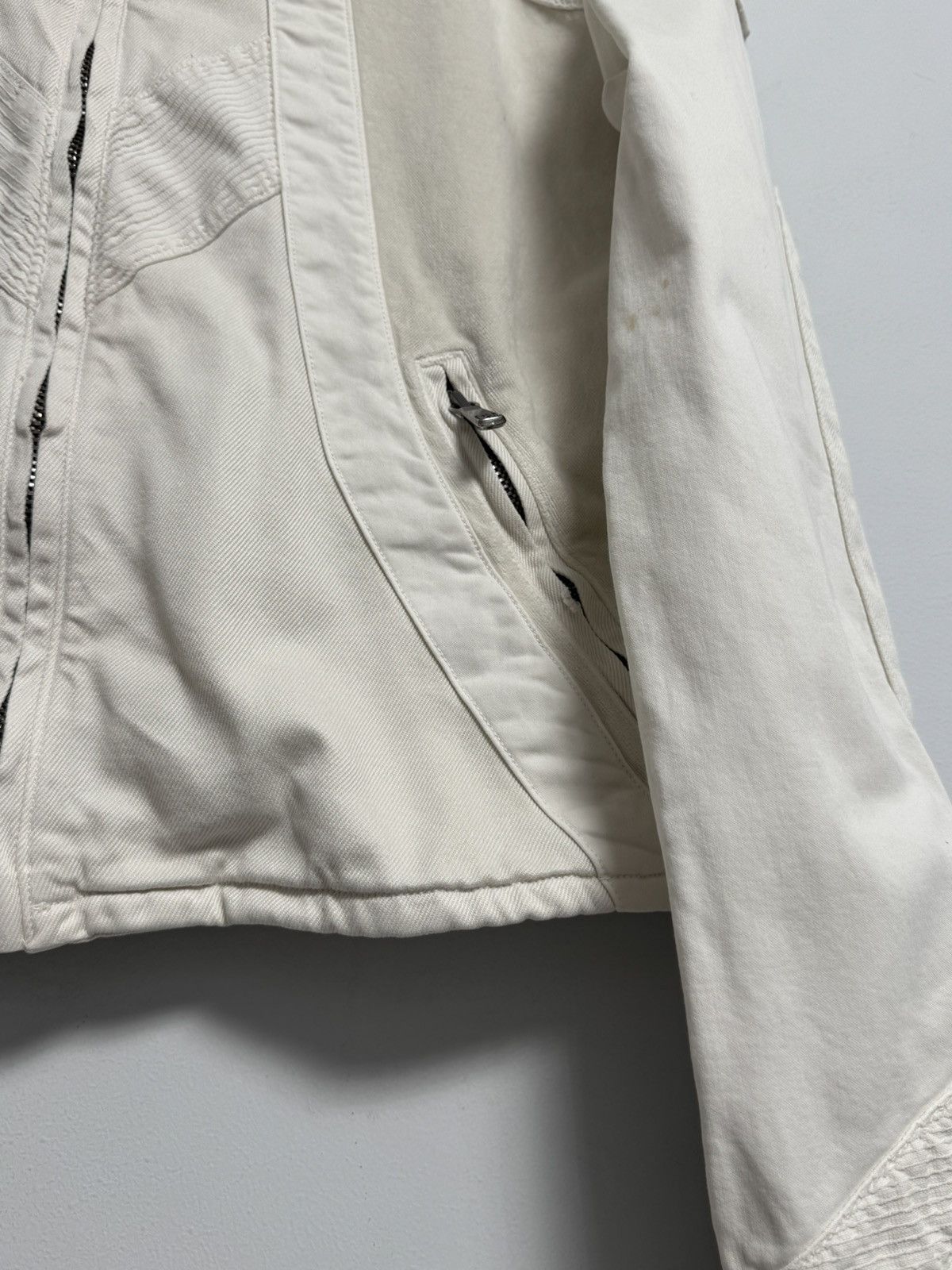 Versace Versace White Jacket Full Zip Designer Women’s Short Coat Size L / US 10 / IT 46 - 7 Thumbnail