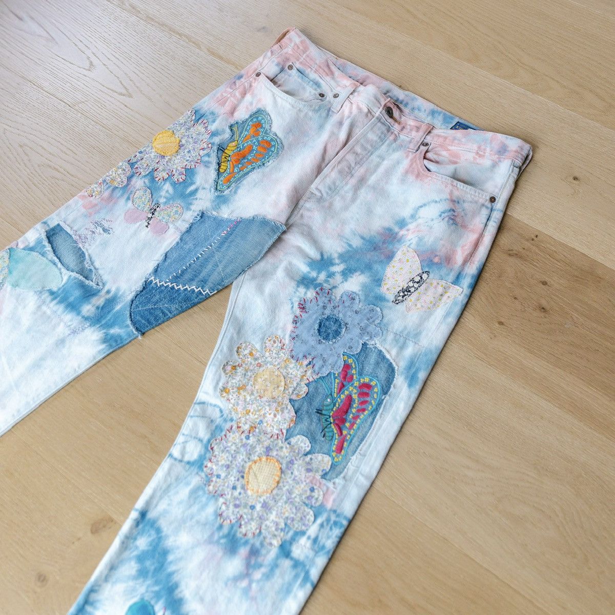 Kapital Kapital 12.5OZ Papillon Flared Tie Dye Jeans Size US 38 / EU 54 - 3 Thumbnail