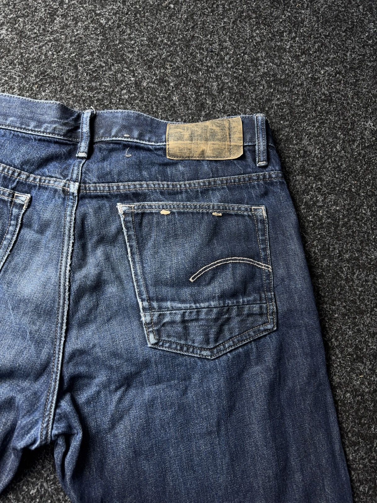 G-Star 00s Y2K G-Star RAW 3301 Straight Jeans Vintage Wash Size US 35 - 17 Thumbnail