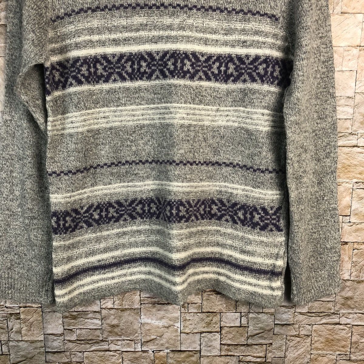 Homespun Knitwear × Japanese Brand Mocha Giene Grey Knitwear #A909 Size S / US 4 / IT 40 - 6 Thumbnail