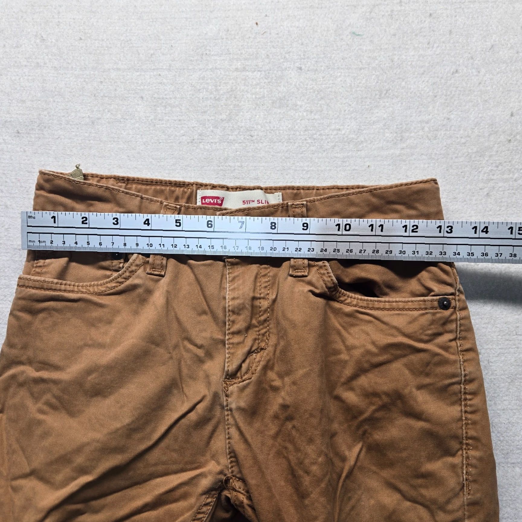 Levi's Levi's Chino Pants Solid Brown Regular Adult Women's 12 26W 26L Brown Chino Pants 502 Womens Size 34" / US 12 / IT 48 - 4 Thumbnail