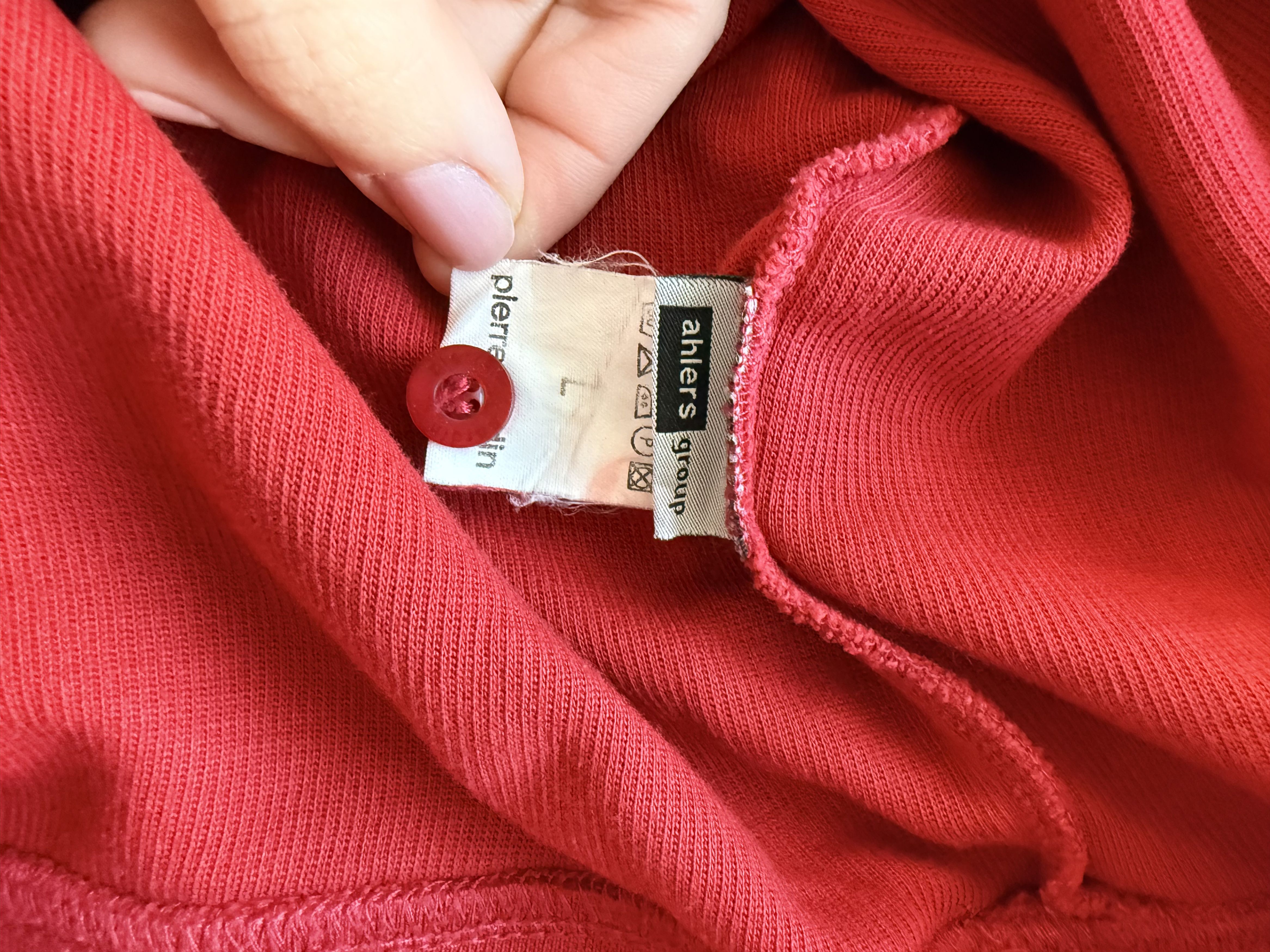 Pierre Cardin Vintage 90s Pierre Cardin Maroon Polo Sweatshirt – Size L Size US L / EU 52-54 / 3 - 5 Thumbnail