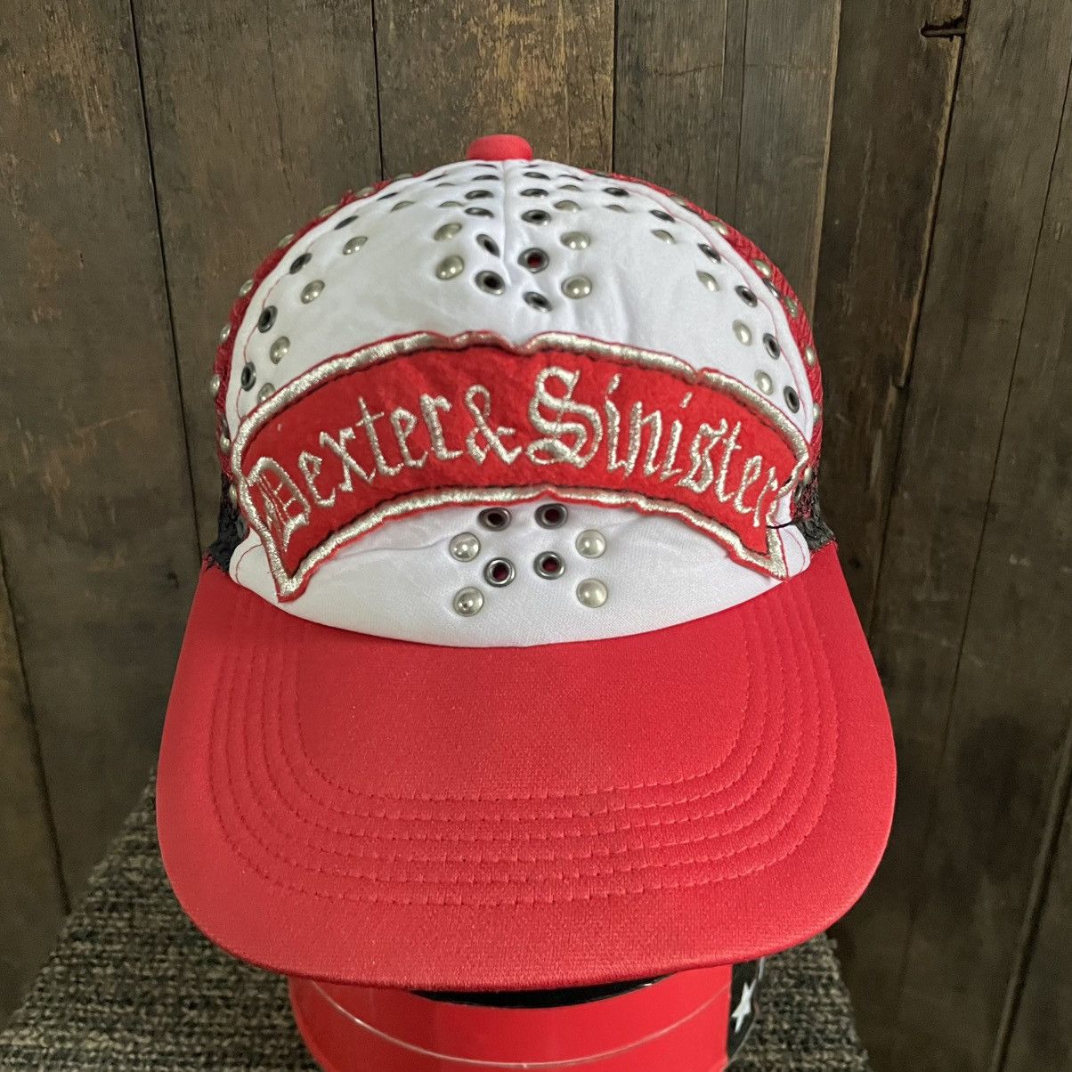 Yasuyuki Ishii Vintage Yasuyuki Ishii Studded Distress Trucker Cap Size ONE SIZE - 4 Thumbnail