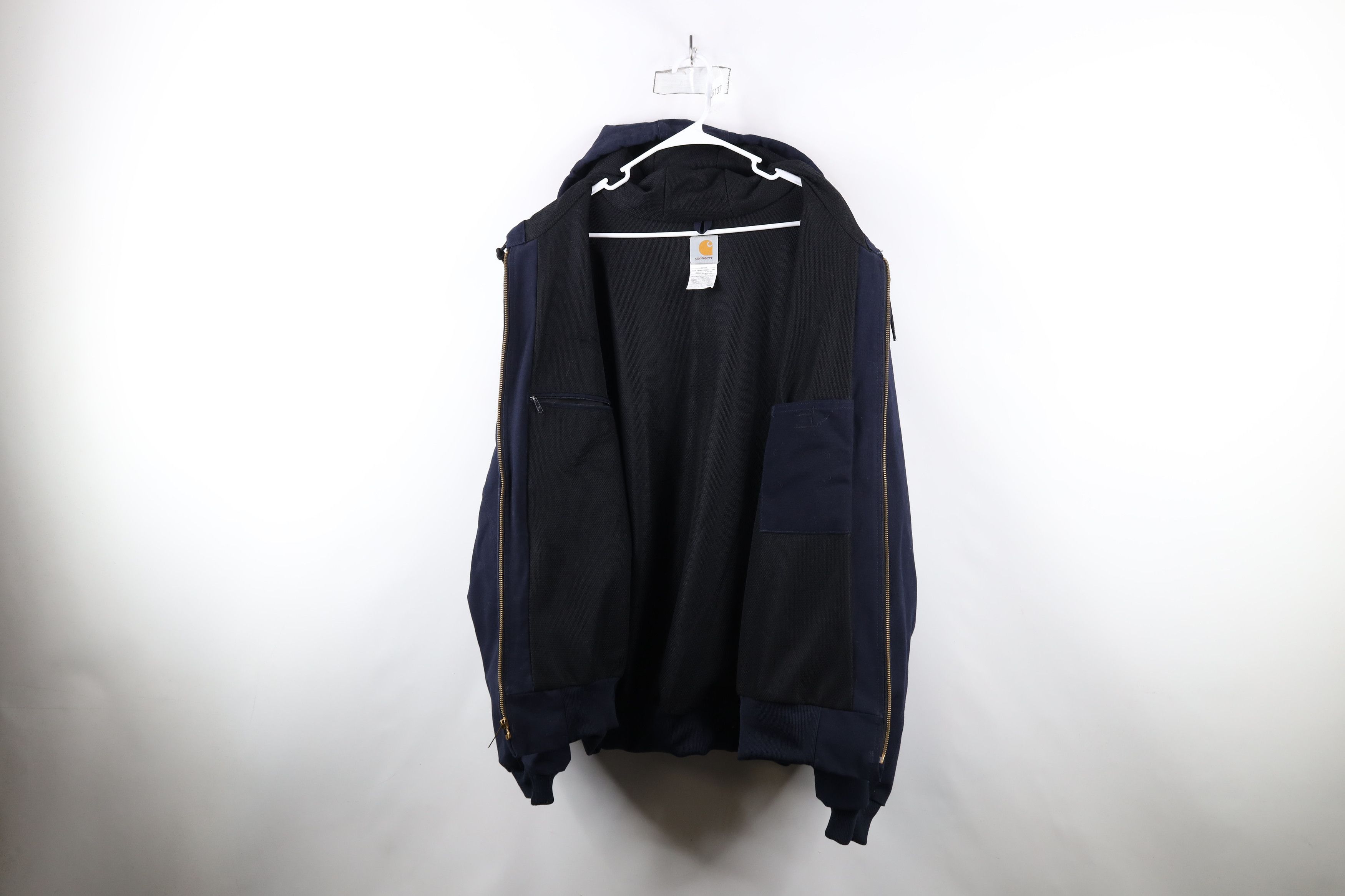 Carhartt × Vintage Vintage Y2K Carhartt Canvas Hooded Jacket Navy Blue USA Size US XXL / EU 58 / 5 - 10 Thumbnail