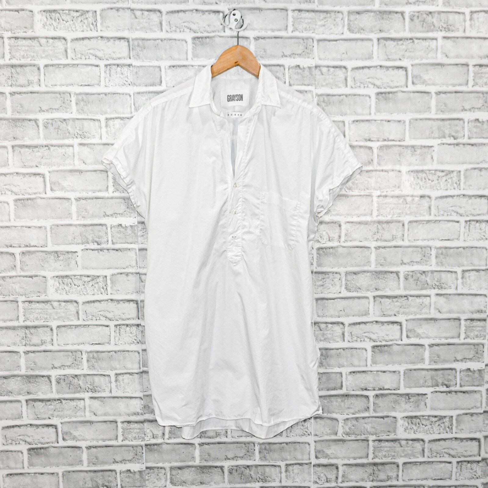 Anthropologie Grayson The Hero White cotton Artish Dress 1/2 button Size XS / US 0-2 / IT 36-38 - 5 Thumbnail