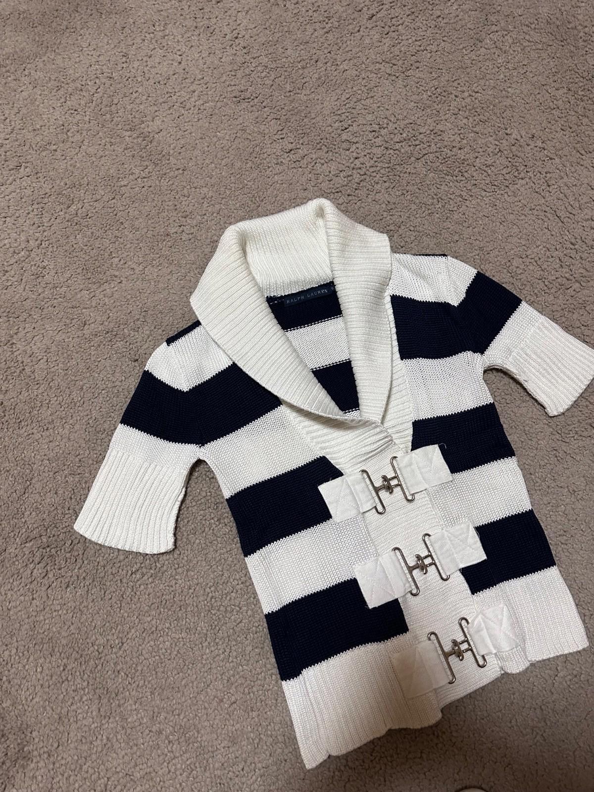 Lauren Ralph Lauren Ralph Lauren Stripped Mock Neck Knit Sweater Vintage Sz S Size S / US 4 / IT 40 - 3 Thumbnail