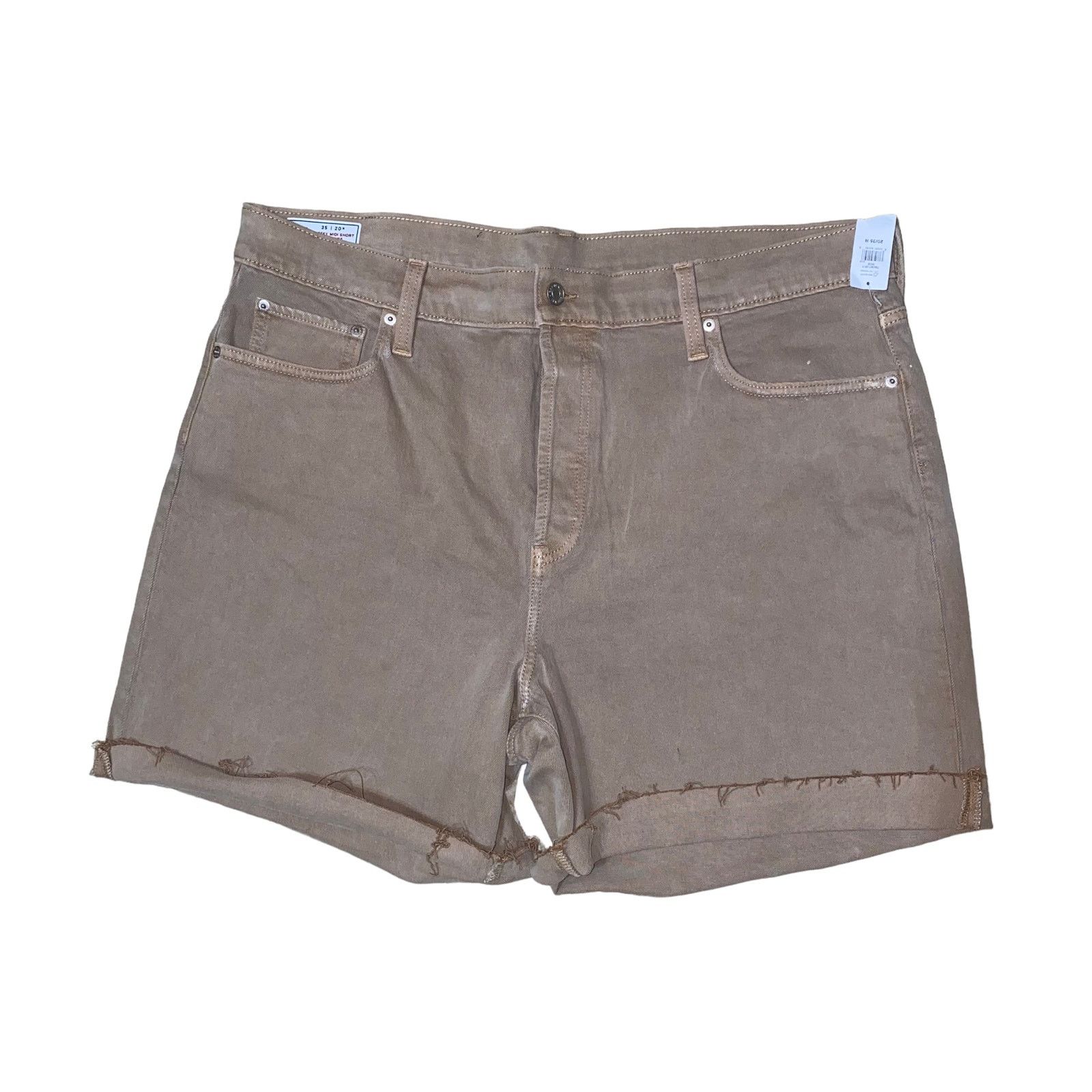 Gap GAP Cheeky Midi Short High Rise Cuffed shorts 35/20R NWTs Size 35" - 3 Thumbnail