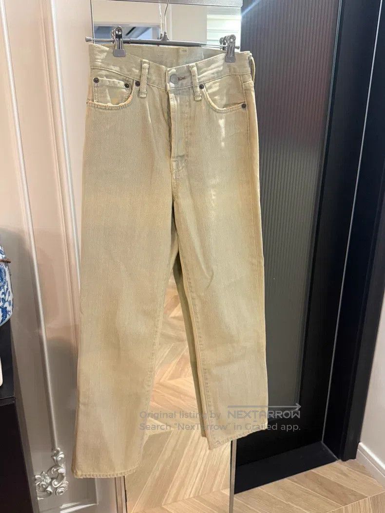 Acne Studios Acne Studios Vintage Faded Wide Leg Denim Pants, Beige Size 42" / US 20 - 1 Thumbnail