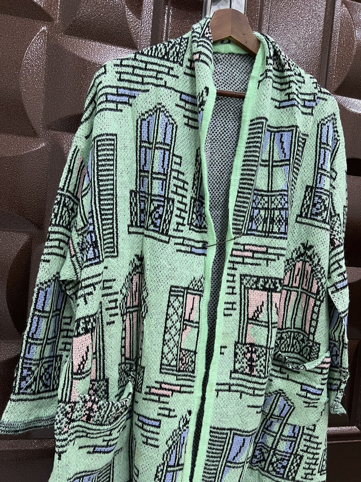 Japanese Brand Window Cityspace Art Harajuku Style Open Long Cardigan Size M / US 6-8 / IT 42-44 - 3 Thumbnail