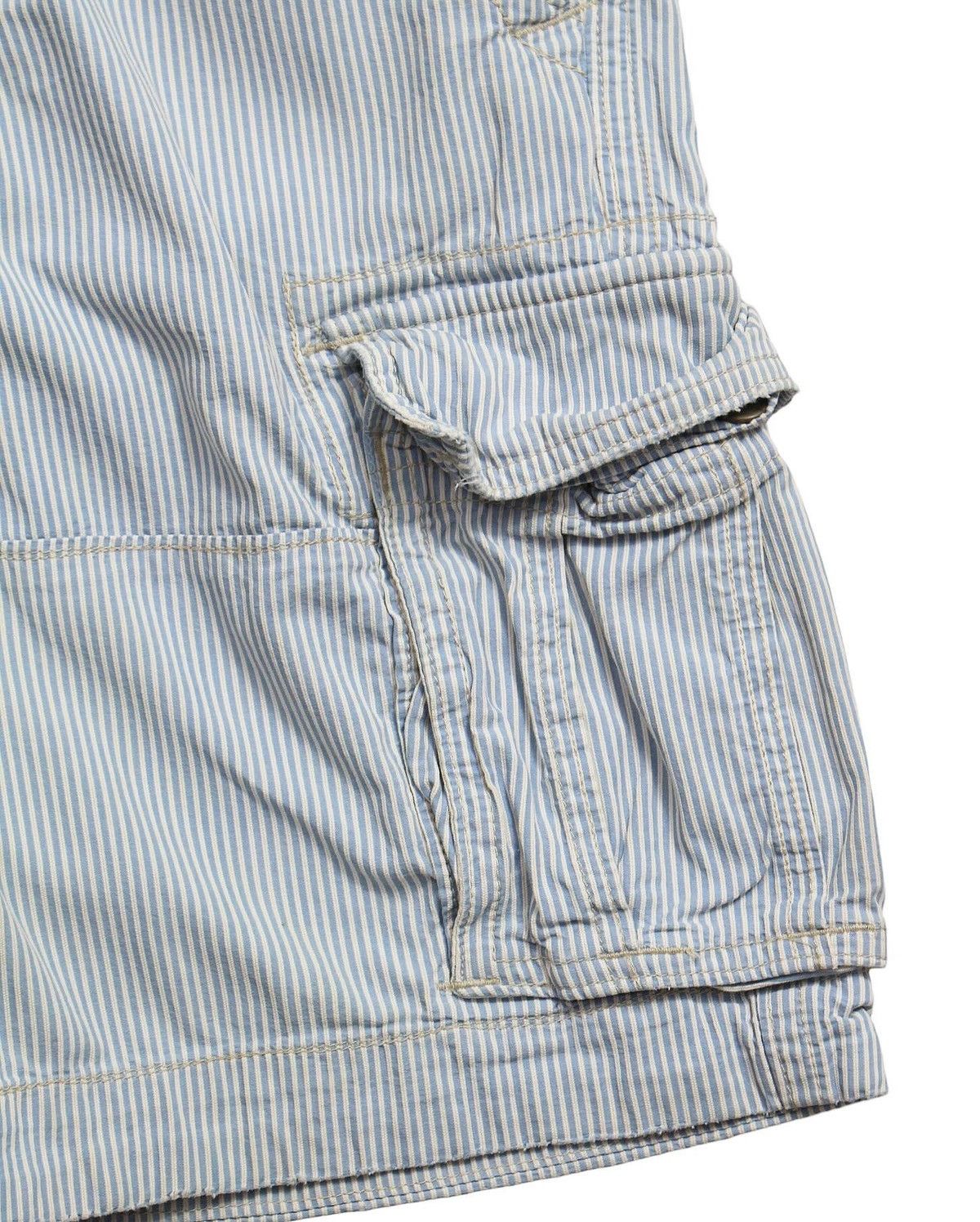 Abercrombie & Fitch × Designer × Vintage 2000S ABERCROMBIE & FITCH STRIPES HEAVY CARGO SHORTS Size US 30 / EU 46 - 4 Thumbnail