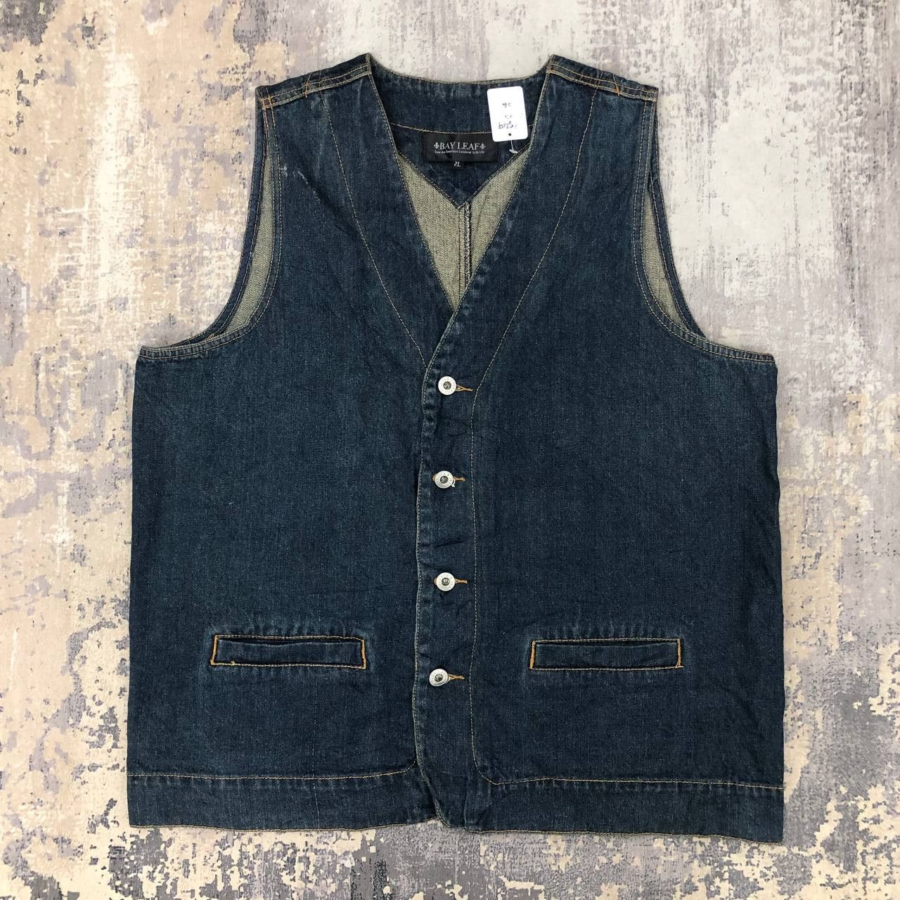 Japanese Brand Y549 JAPAN BAY LESF DENIM VESTS Size US XXL / EU 58 / 5 - 1 Thumbnail